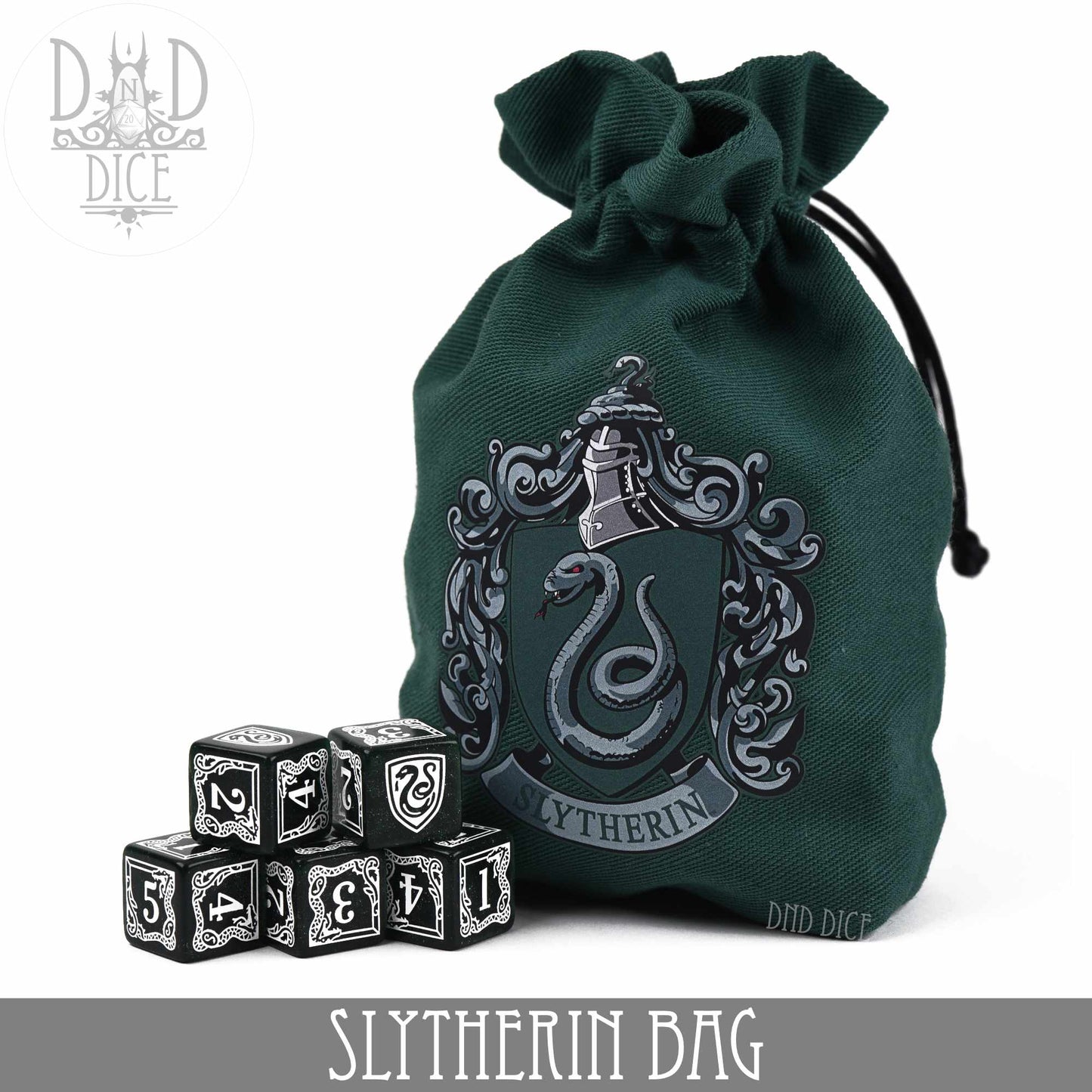 Harry Potter - Slytherin Dice Bag & 5D6