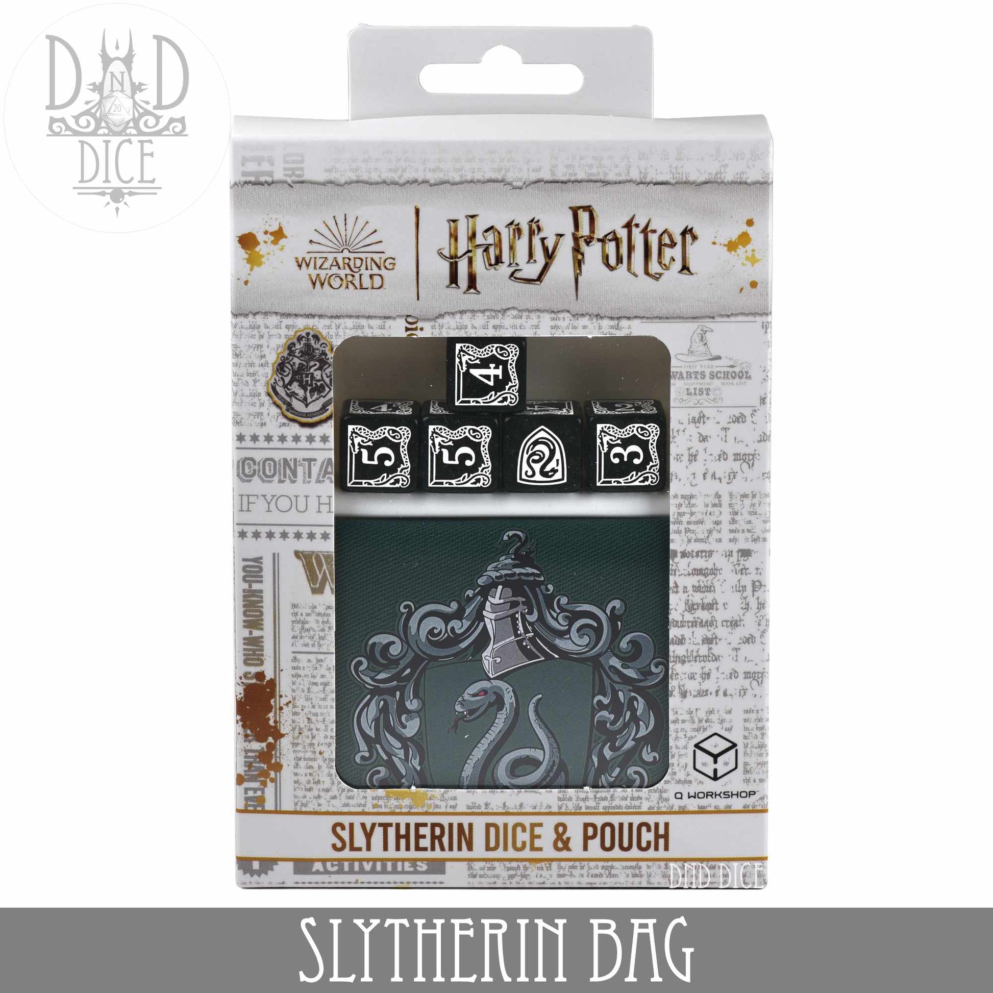 Harry Potter - Slytherin Dice Bag & 5D6