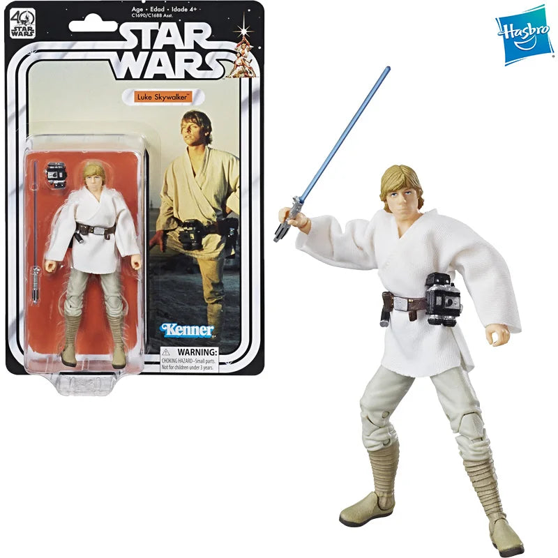 Hasbro Original 6INCH Star Wars The Black Series 40th Anniversary Luke Skywalker Collectible Action Figure Toys