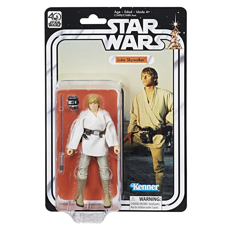 Hasbro Original 6INCH Star Wars The Black Series 40th Anniversary Luke Skywalker Collectible Action Figure Toys