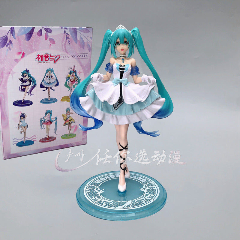 Hatsune Miku Cinderella Anime Figurines Virtual Singer Hatsune Miku Figure Pvc Action Kawaii Collectible Model Gift Toys