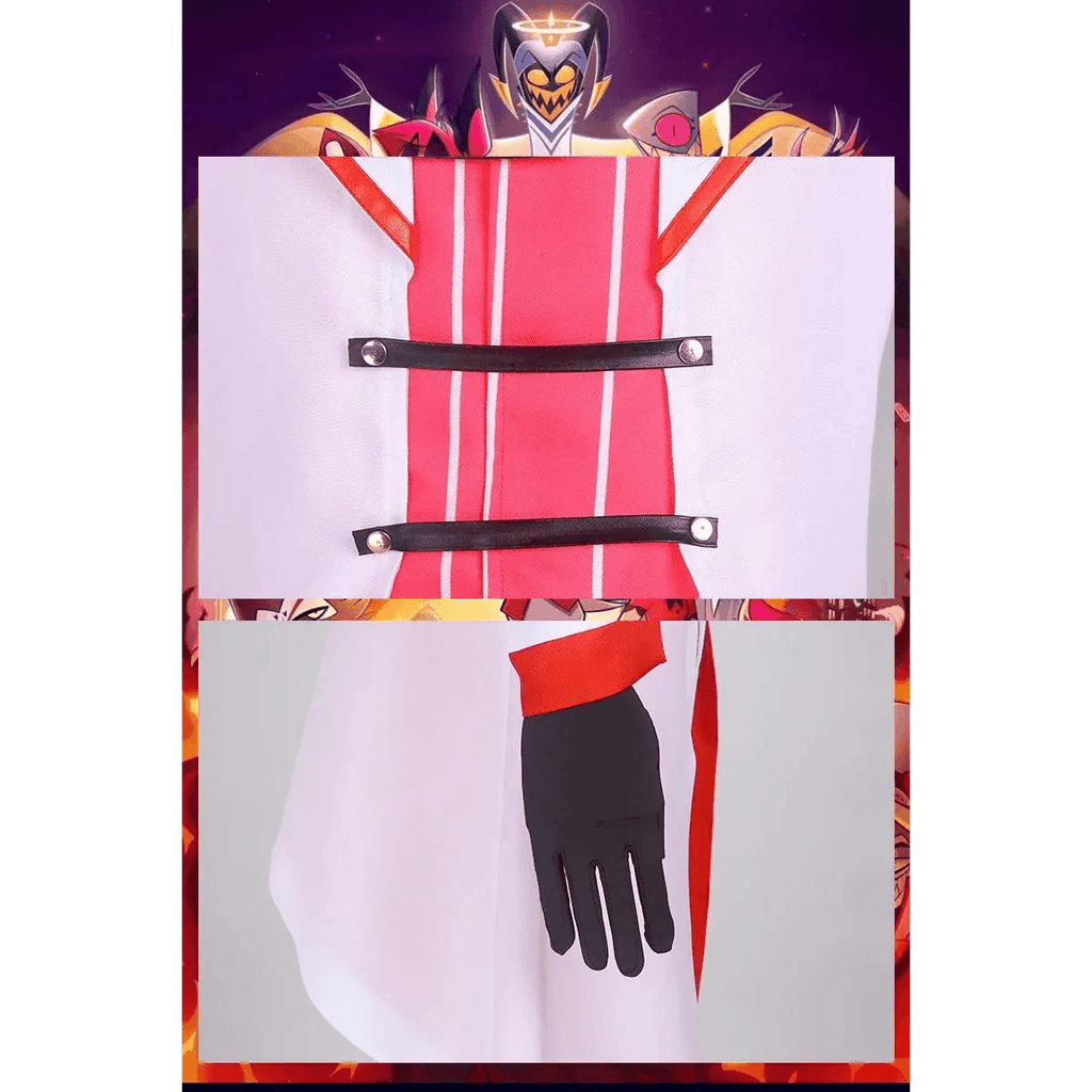 Hazbin Hotel Lucifer Cosplay Costume - Suit, Vest, Wig - S / Wig Only