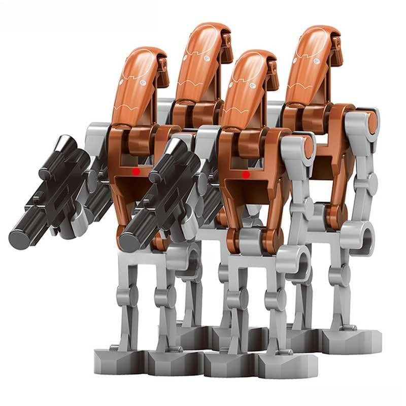 Heavy Battle Droids set of 4 Star Wars Lego Minifigures Custom Toys