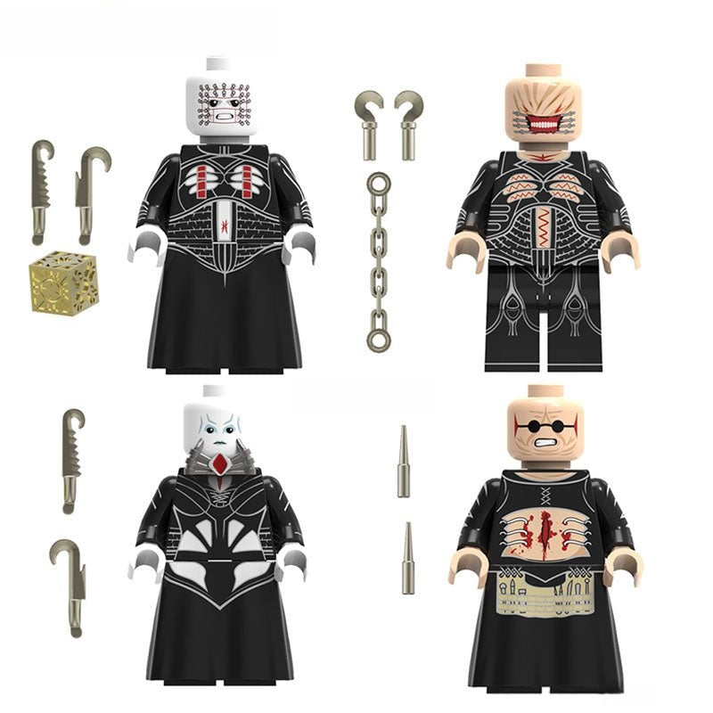 Hellraiser Cenobites from Hell set of 4 Lego Minifigures Custom Horror Toys