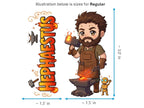 Hephaestus Sticker and Magnet – Klytotechnes Mythkins™ – Greek God of the Forge and Fire | Waterproof & UV-Proof - Sticker / Regular