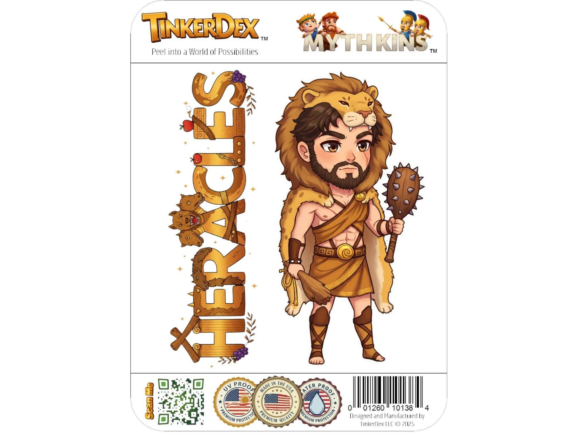 Heracles Sticker and Magnet – Kallinikos Mythkins™ – Greatest Greek Hero | Waterproof & UV-Proof - Sticker / Mini