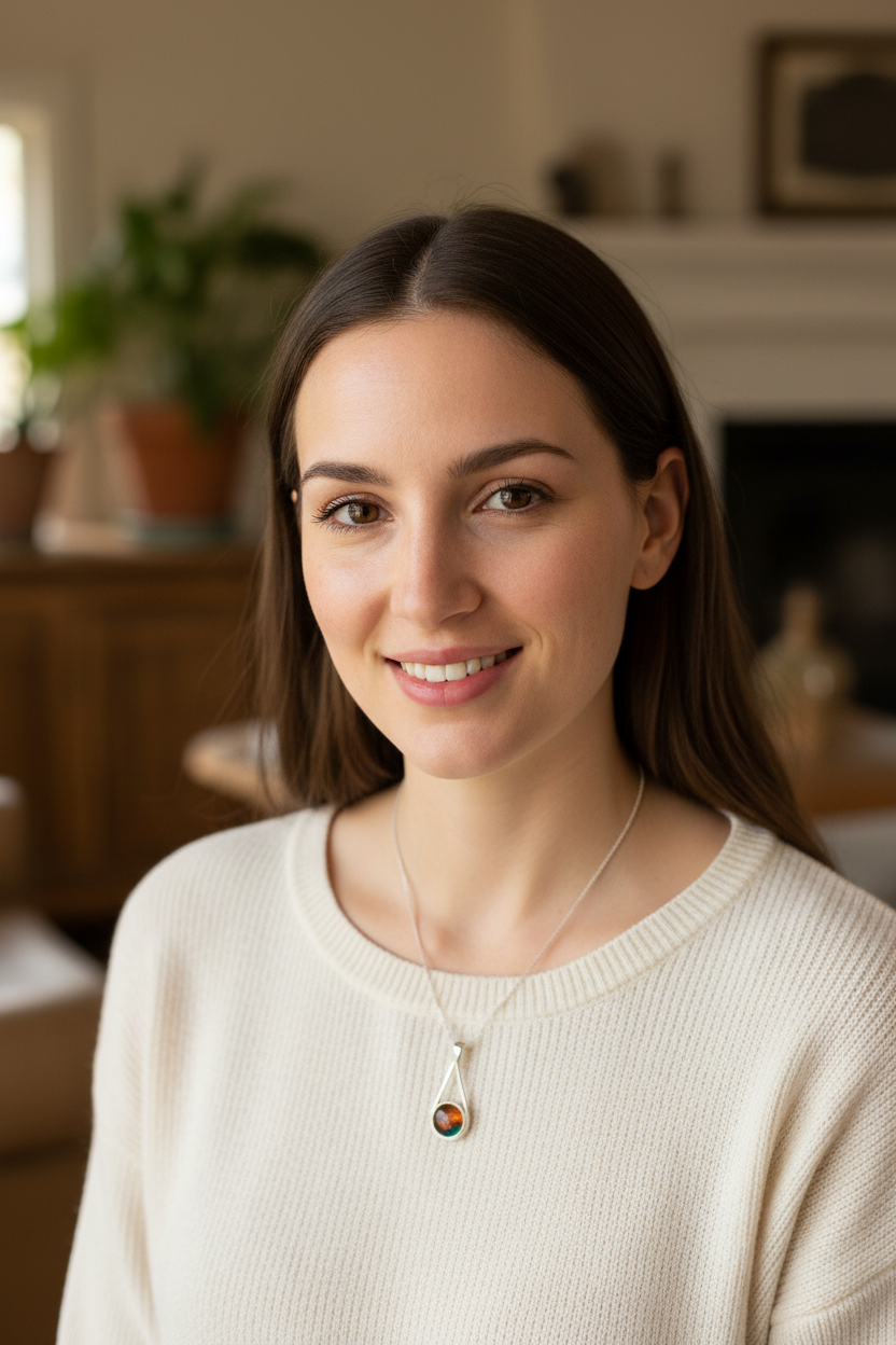 Scottish Raindrop Heathergems Necklace