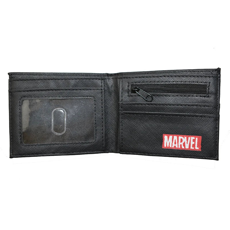 High Quality Comics Marvel Wallet PU Leather Punisher Sequined Design Purse with Coin Pocket for Young