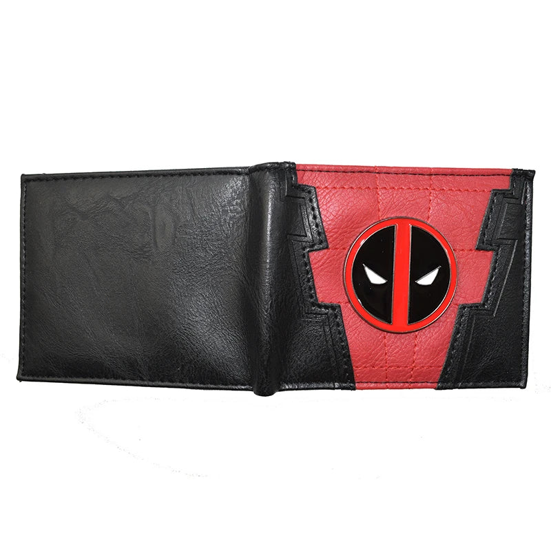 High Quality Metal Design Comics Marvel Wallet Marvel Hero Deadpool Punisher Thor Purse PU Leather with Zipper Coin Pocket