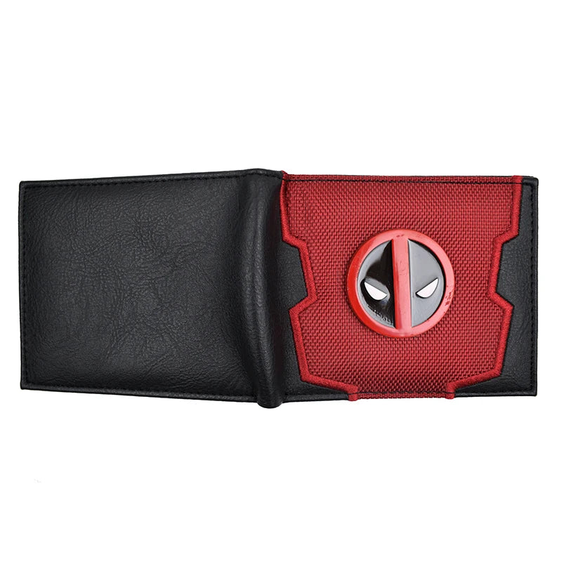 High Quality Metal Design Comics Marvel Wallet Marvel Hero Deadpool Punisher Thor Purse PU Leather with Zipper Coin Pocket