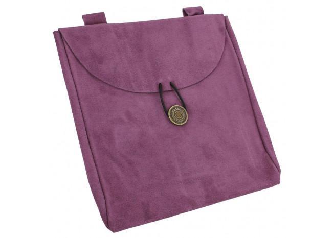 Hint of Royalty Purple Suede Leather Pouch