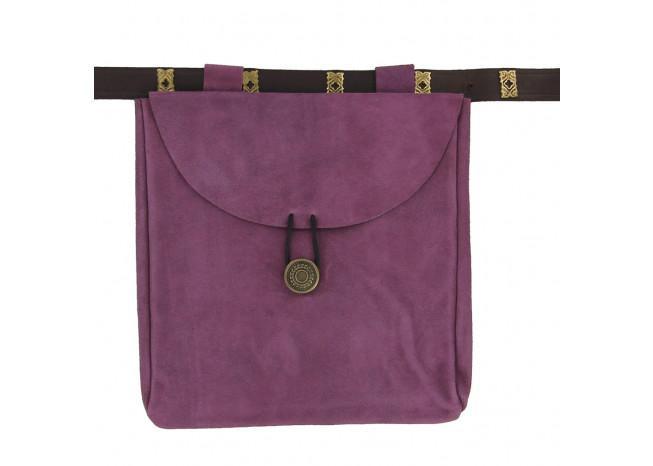 Hint of Royalty Purple Suede Leather Pouch