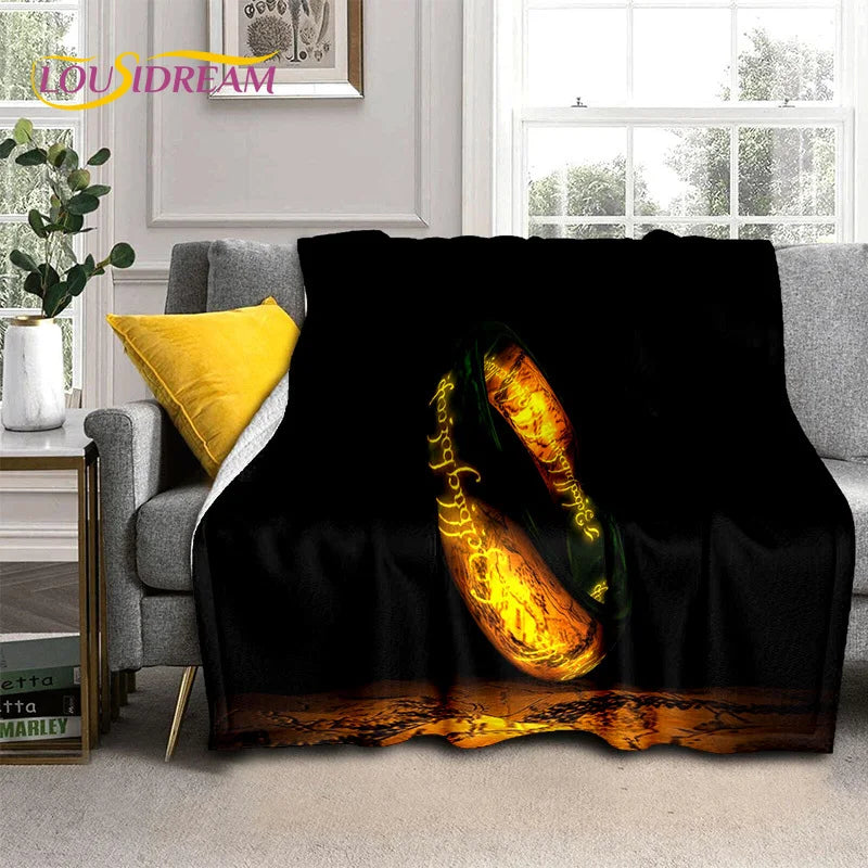 Hobbit Lord of The Rings Movie Blanket,Soft Throw