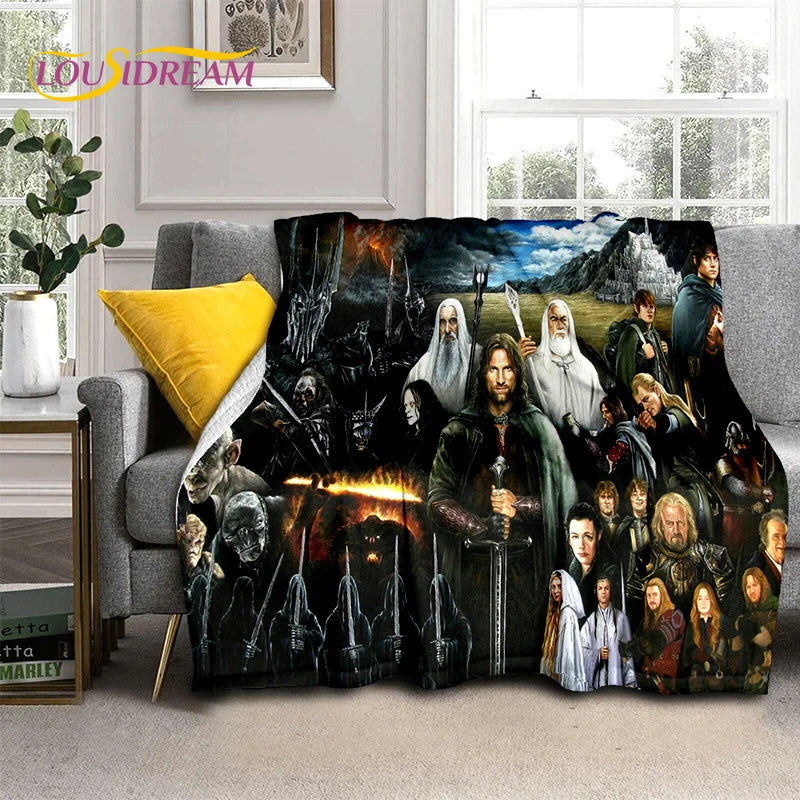 Hobbit Lord of The Rings Movie Blanket,Soft Throw