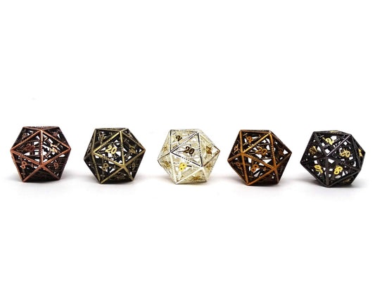 Hollow Dice of Divine Retribution - 5 Pack of D20 Dice - 