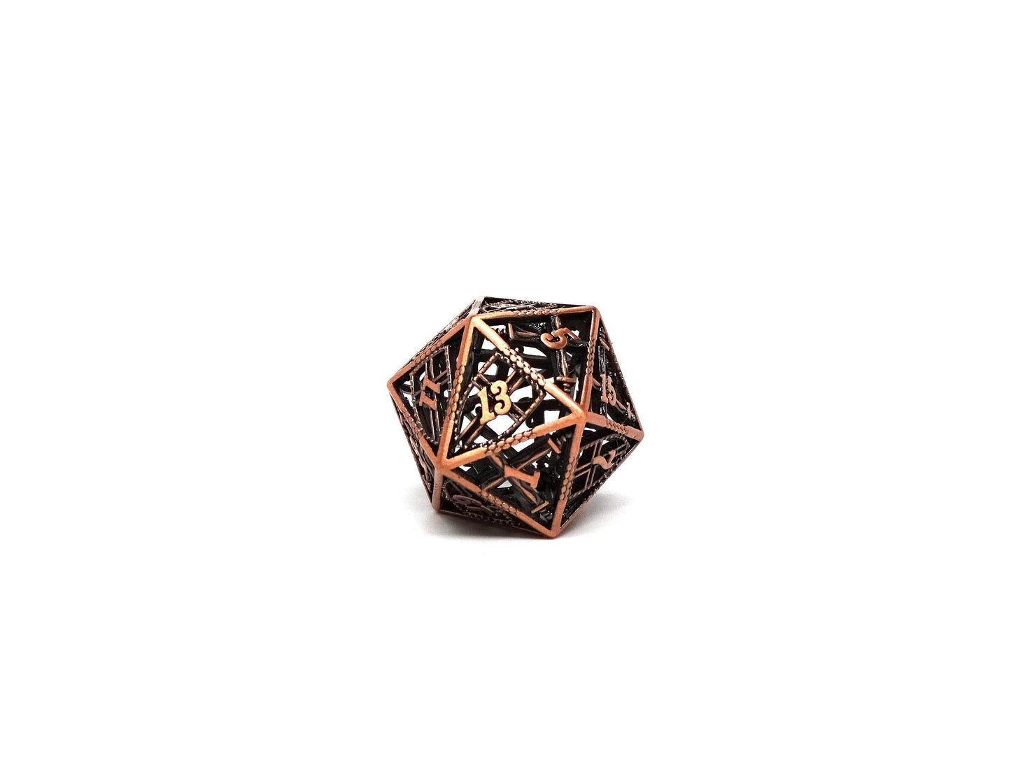Hollow Dice of Divine Retribution - Legendary Copper D20 - 
