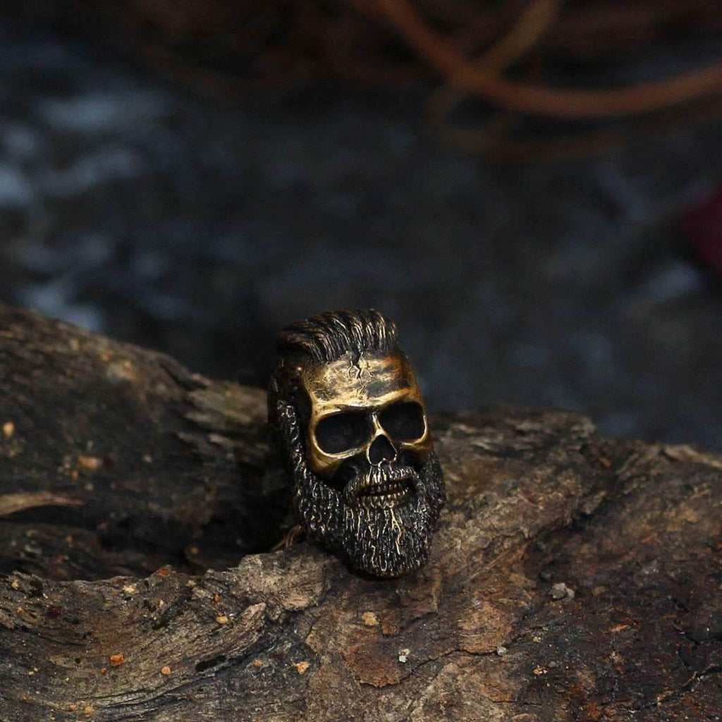 Vikings Warrior Skull Stainless Steel Beard Beads - 