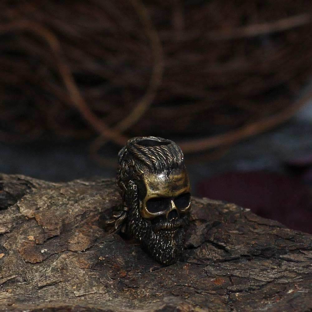 Vikings Warrior Skull Stainless Steel Beard Beads - 
