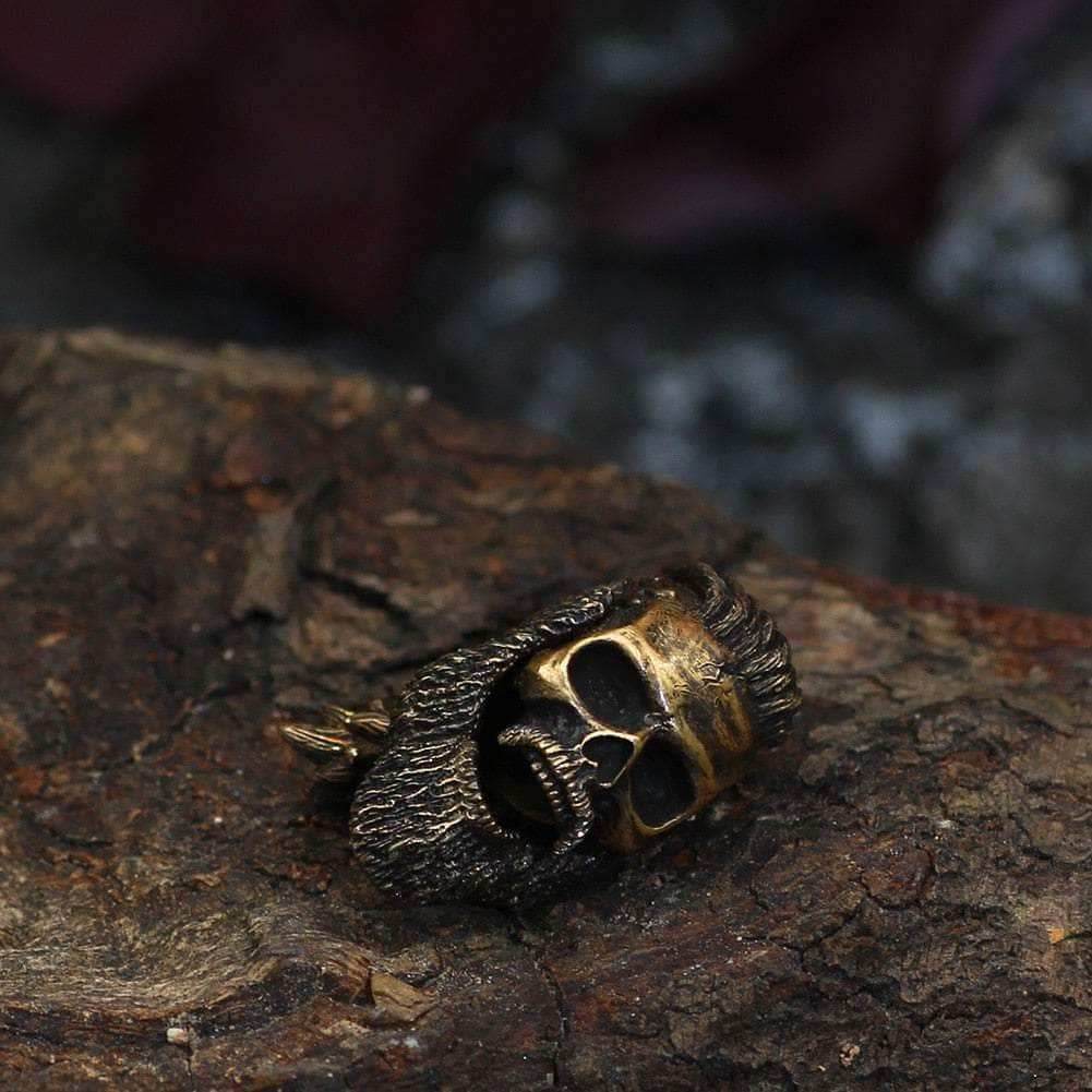 Vikings Warrior Skull Stainless Steel Beard Beads - 