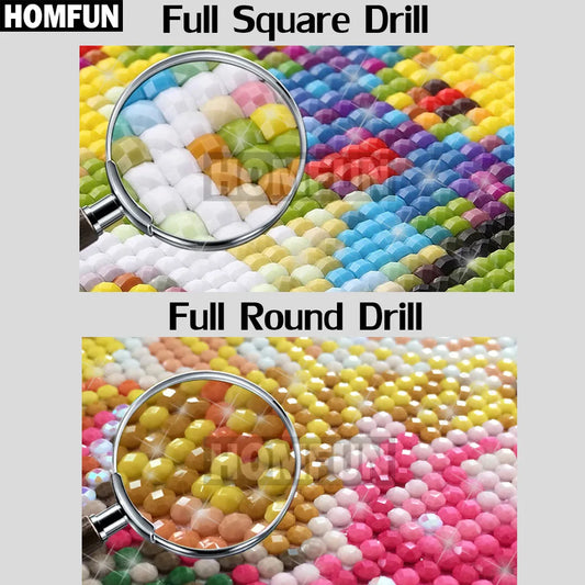 HOMFUN Full Square/Round Drill 5D DIY Diamond Painting "Garden & house" Embroidery Cross Stitch 5D Home Decor Gift A01729