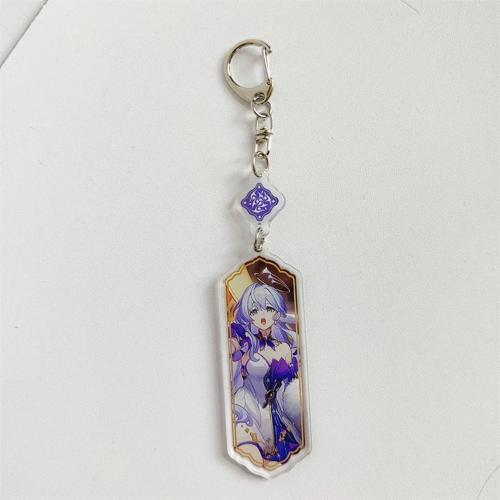 Honkai: Star Rail Keychain Sparkle Lunae Boothill Aventurine Acrylic Figure Keyring Anime Pendant Bag Gifts Accessories Women