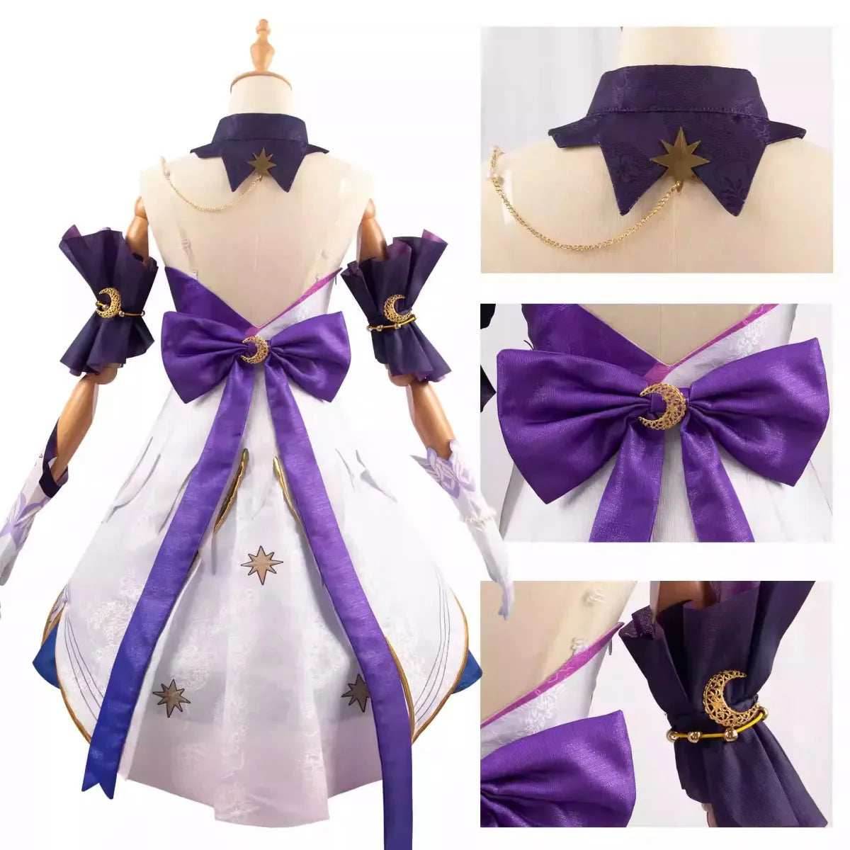 Honkai Star Rail Robin Cosplay Costume – Dress, Wig, Wings & Accessories - XS / Costume only