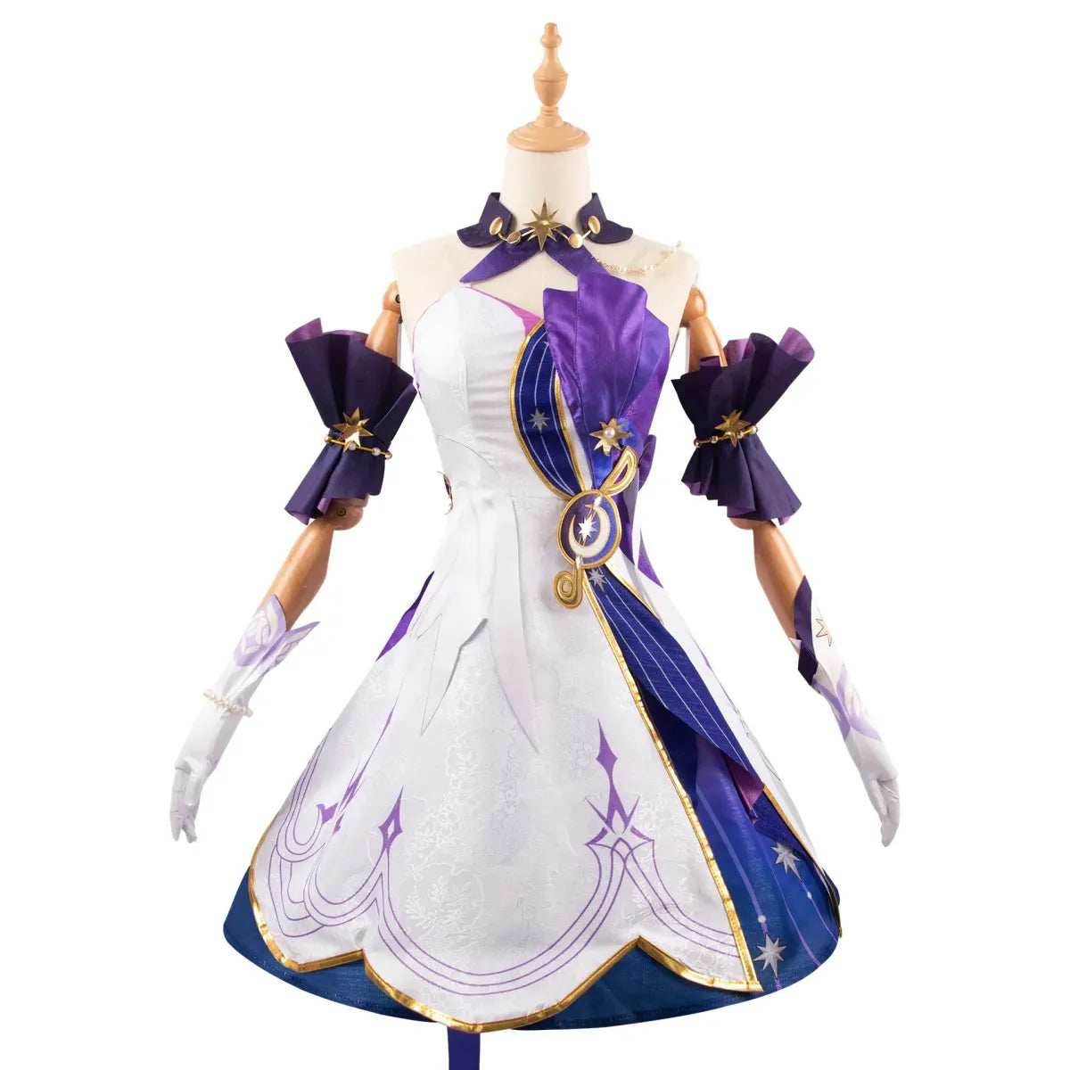 Honkai Star Rail Robin Cosplay Costume – Dress, Wig, Wings & Accessories - XS / Costume only