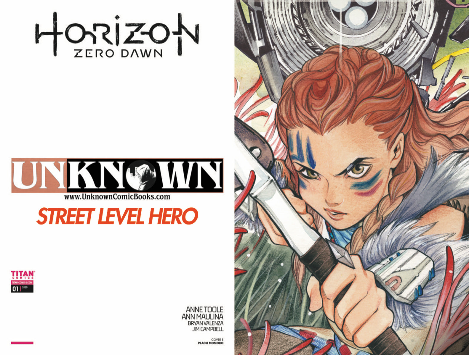 Horizon Zero Dawn #1 Unknown Comics Peach Momoko Exclusive Close Up Virgin Var (08/05/2020)