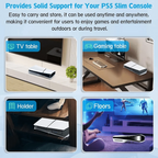 Horizontal Stand for PS5 Slim and Pro | Transparent Acrylic Base Holder Bracket
