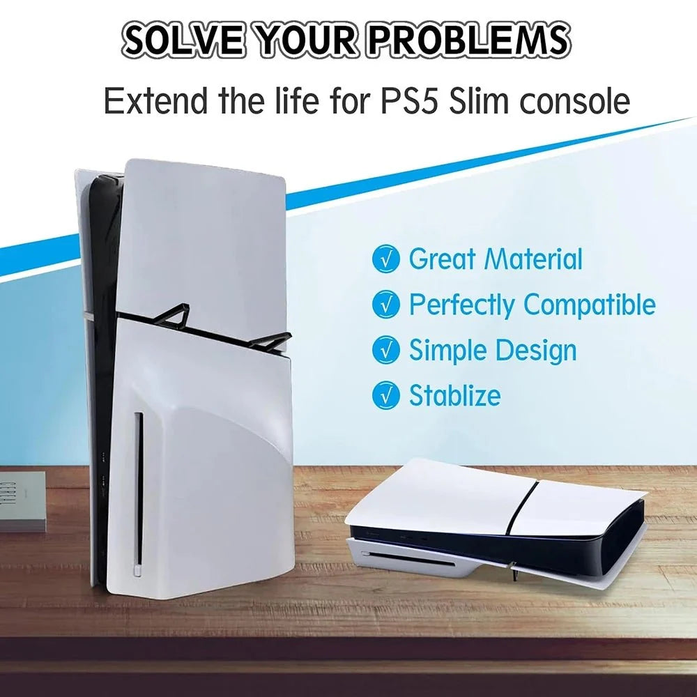 Horizontal Stand for PS5 Slim and Pro | Transparent Acrylic Base Holder Bracket