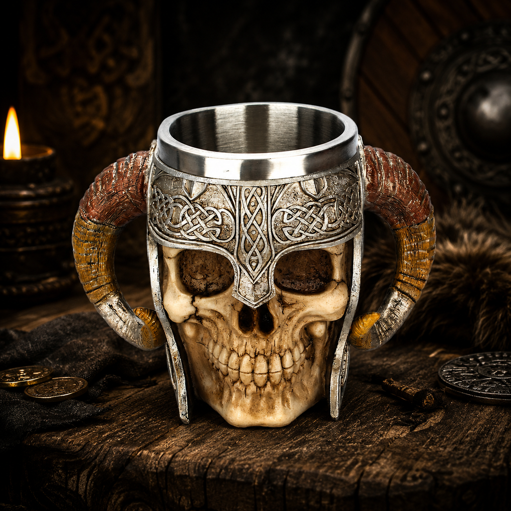 Vikings Goat Horns Stainless Steel Mug