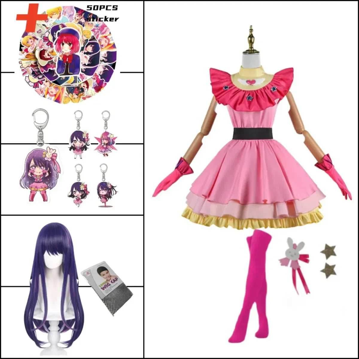 OSHI NO KO Ai Hoshino Cosplay Costume - Hoshino Rubii Arima Kana Lolita Dress - D1 / XS / Nearest Warehouse