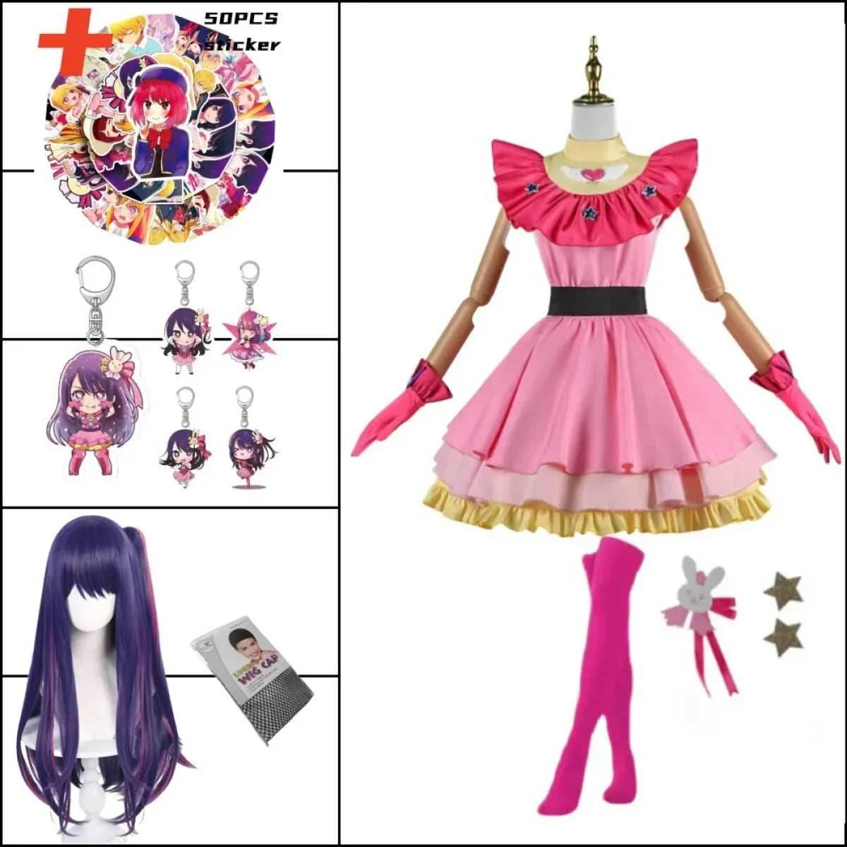 OSHI NO KO Ai Hoshino Cosplay Costume - Hoshino Rubii Arima Kana Lolita Dress - D2 / XS / Nearest Warehouse