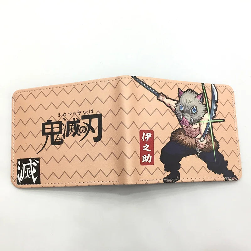 Hot Demon Slayer Kimetsu No Yaiba Tanjiro Kamado Wallet Short Purse With Coin Pocket for Student Men Women