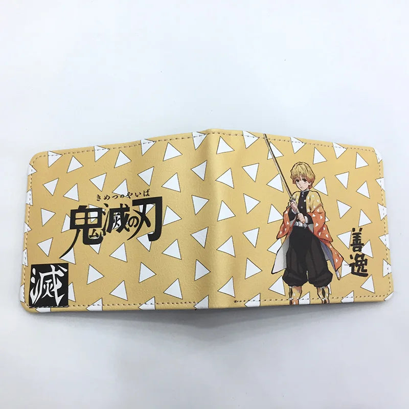 Hot Demon Slayer Kimetsu No Yaiba Tanjiro Kamado Wallet Short Purse With Coin Pocket for Student Men Women