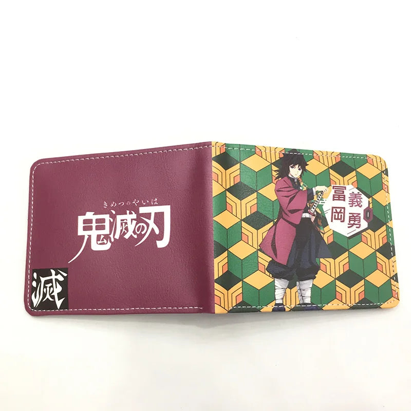 Hot Demon Slayer Kimetsu No Yaiba Tanjiro Kamado Wallet Short Purse With Coin Pocket for Student Men Women