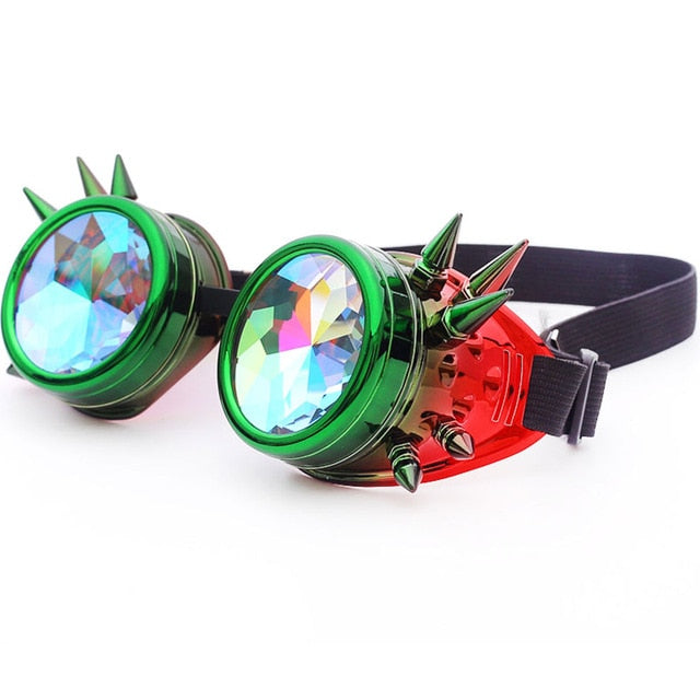 Hot New Men Women Welding Goggles Gothic Steampunk Cosplay Antique Spikes Vintage Glasses Eyewear