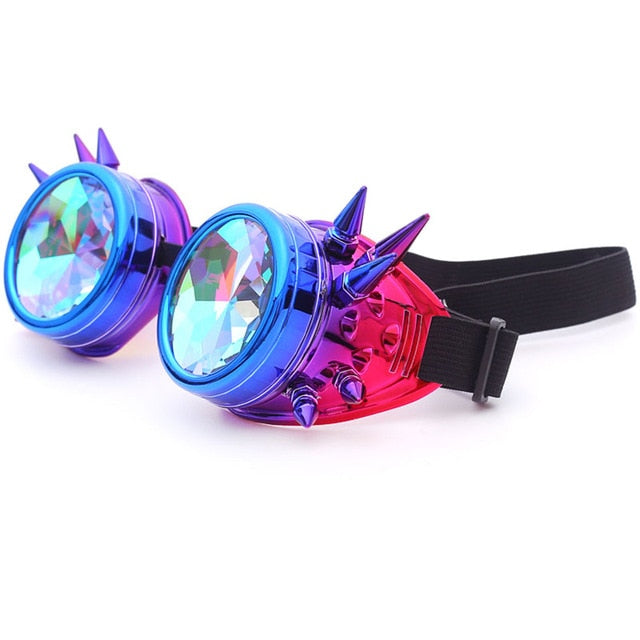 Hot New Men Women Welding Goggles Gothic Steampunk Cosplay Antique Spikes Vintage Glasses Eyewear