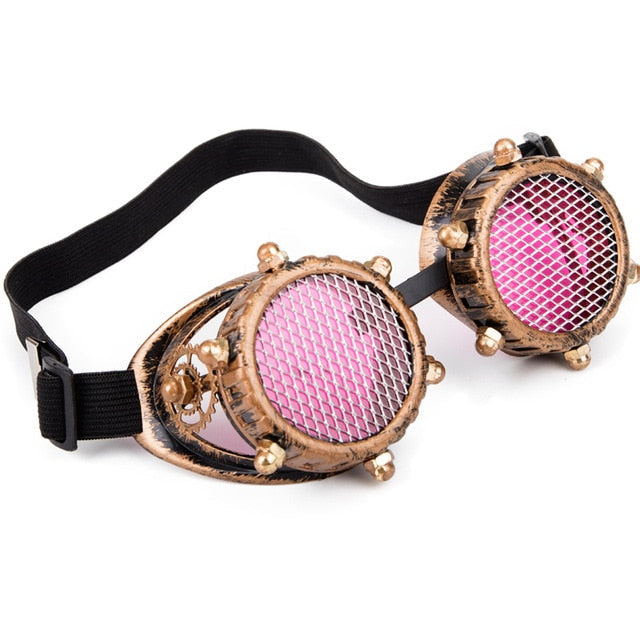 Hot New Men Women Welding Goggles Gothic Steampunk Cosplay Antique Spikes Vintage Glasses Eyewear