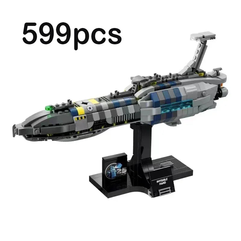 HOT TOY NEW 557pcs Invisible Hand Spaceship Building Blocks Assembling Fit 75377 DIY Model Toys for Children Birthday Gift Set