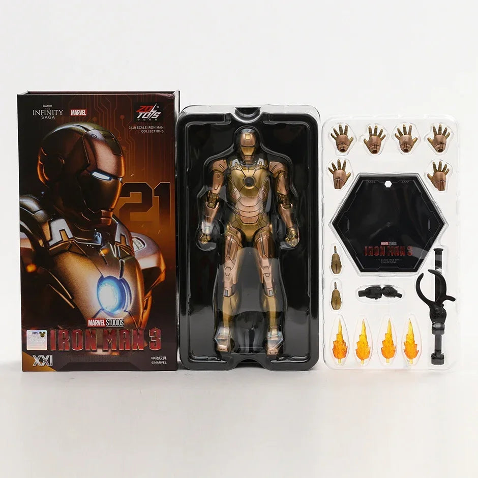 Hot Toys Marvel Iron Man Mark MK 1-7 17 21 42 43 45 46 85 Tony Stark Collection Model Action Figure Toy Birthday Gift