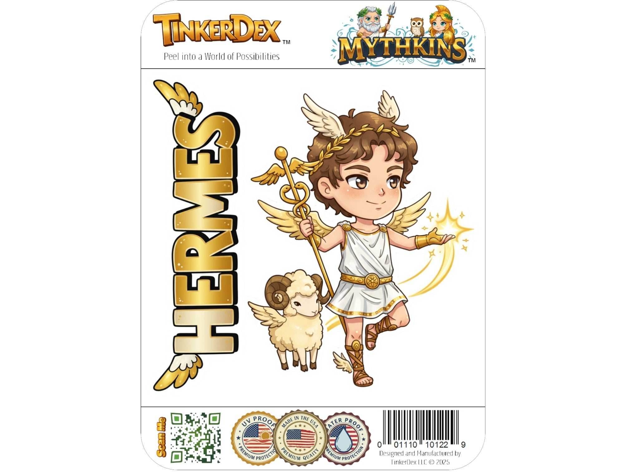 Hermes Sticker and Magnet – Kriophoros Mythkins™ – Messenger God and Ram-Bearer | Waterproof & UV-Proof - Sticker / Mini
