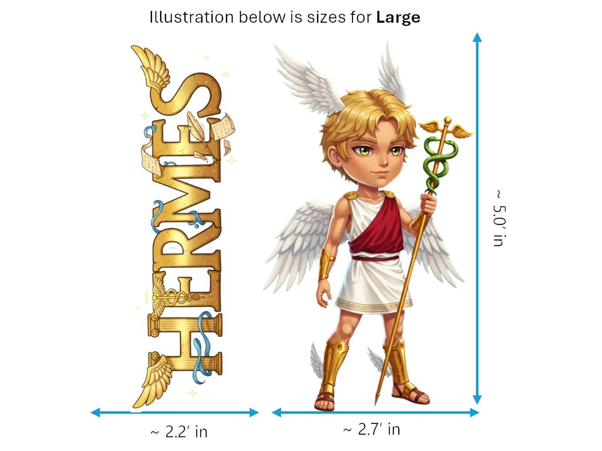 Hermes Sticker and Magnet – Diaktoros Mythkins™ – Messenger of the Gods | Waterproof & UV-Proof - Sticker / Large