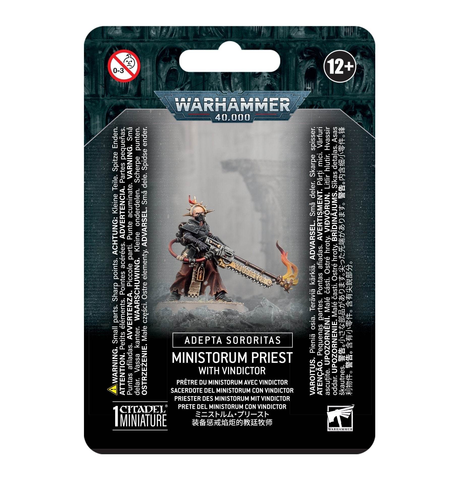 Warhammer 40k Adepta Sororitas: Ministorum Priest with Vindicator - 