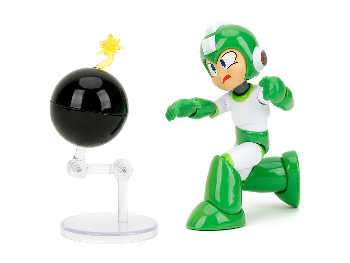 Hyper Bomb 4.5" Moveable Figure with Accessories and Alternate Head and Hands "Mega Man" (1987) Video Game Model by Jada