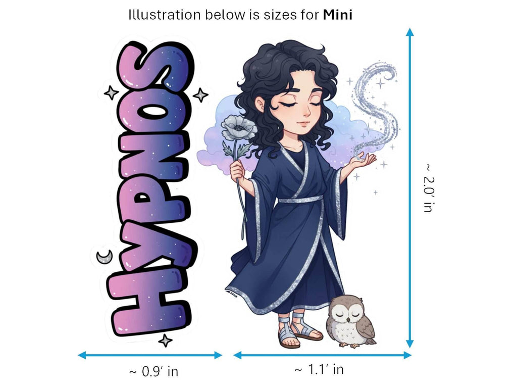 Hypnos Sticker and Magnet – Hedymos Mythkins™ – Greek God of Sleep | Waterproof & UV-Proof - Sticker / Mini