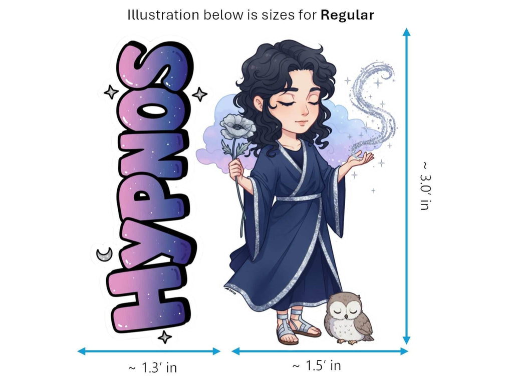 Hypnos Sticker and Magnet – Hedymos Mythkins™ – Greek God of Sleep | Waterproof & UV-Proof - Sticker / Regular