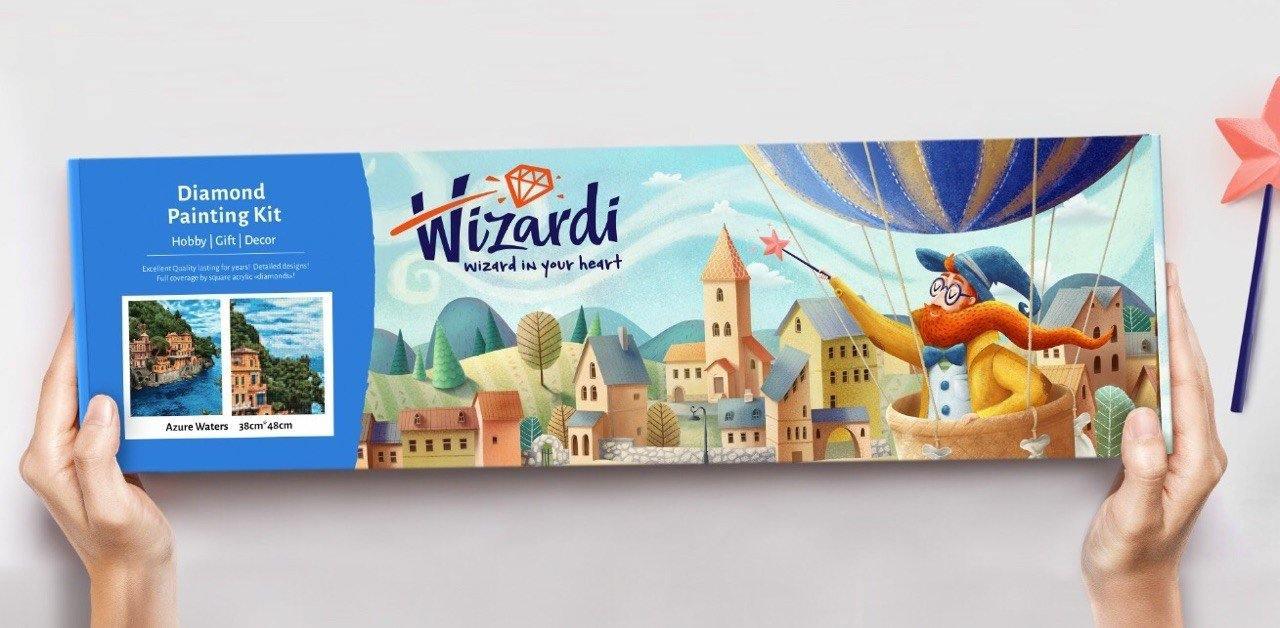 Ice and Flame WD2313 14.9 x 18.9 inches Wizardi Diamond Painting Kit