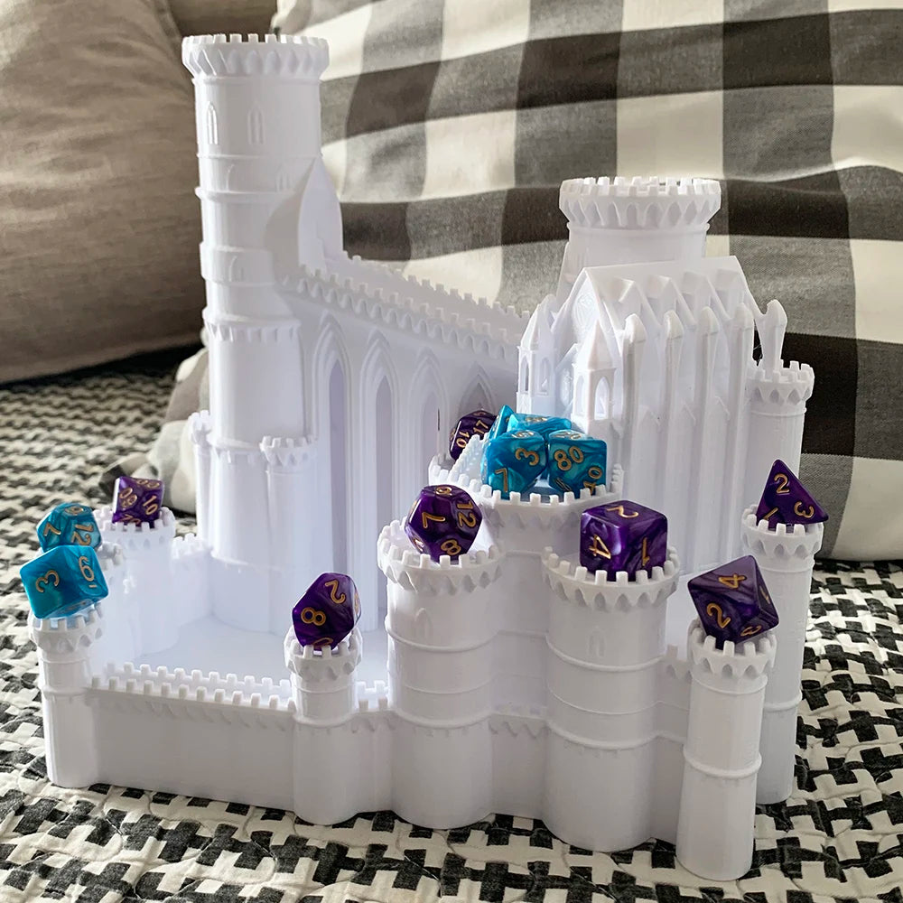 Ice Castle Dice Tower 3D Printed Tabletop Gaming Tower Dice Tower Tray for DND Board Game D&D RPG Gift for Friend