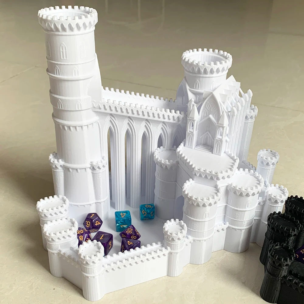 Ice Castle Dice Tower 3D Printed Tabletop Gaming Tower Dice Tower Tray for DND Board Game D&D RPG Gift for Friend